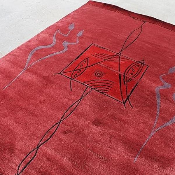 Thamel Mart R14056 6' x 9' Gorgeous Contemporary Design Hand Made Tibetan Woolen Area Rug Made in Nepal