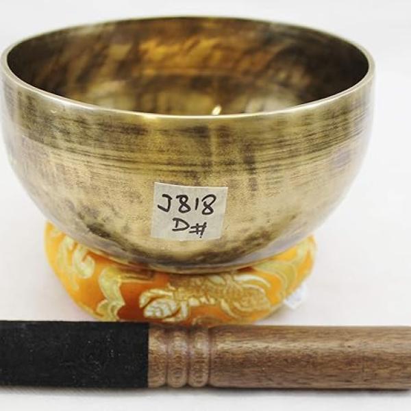 F533-F506 5.75" Energetic Sacral 'D' Chakra Healing Hand Hammered Tibetan Singing Bowl Made in Nepal4