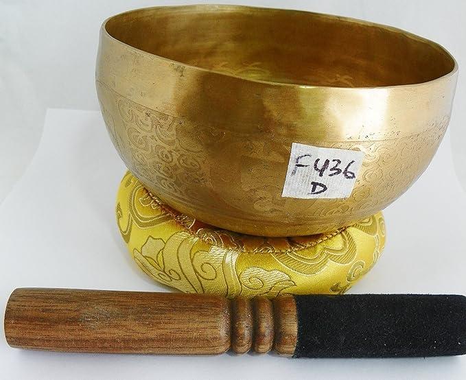 F436 5.75" Energetic Sacral 'D' Chakra Healing Hand Hammered Tibetan Singing Bowl Made in Nepal