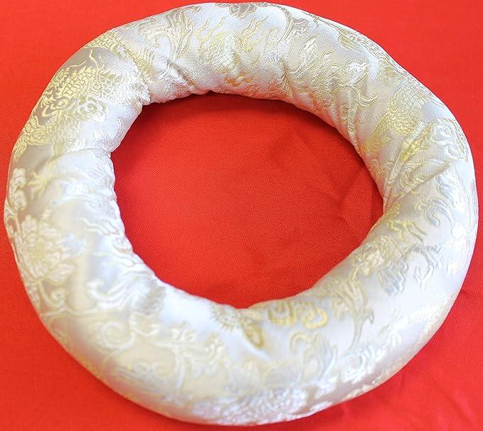 F778 Silk Brocade Ring Cushion Pillow for Tibetan Singing Bowl Hand Made in Nepal