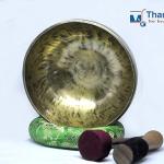 10-Inch Handmade Tibetian Singing Bowl -Tiger Eye Antique Finished