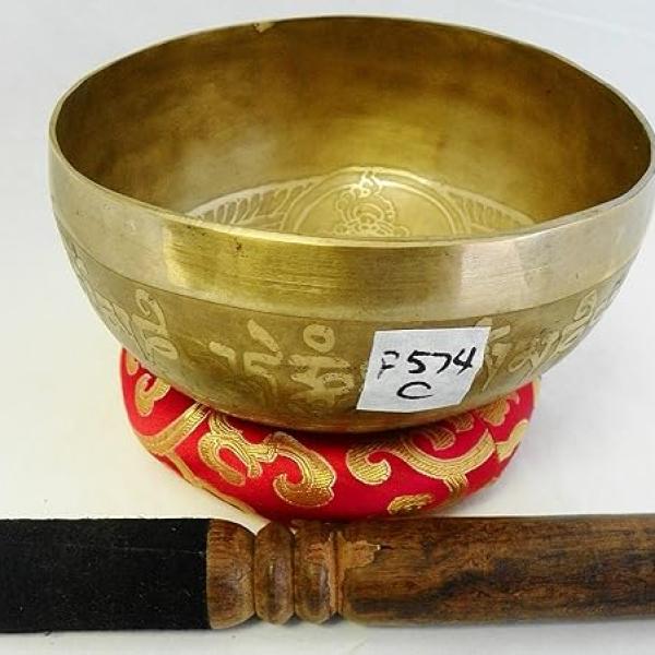 F574 6" Energetic Root 'C#' Chakra Healing Hand Hammered Tibetan Singing Bowl Made in Nepal10