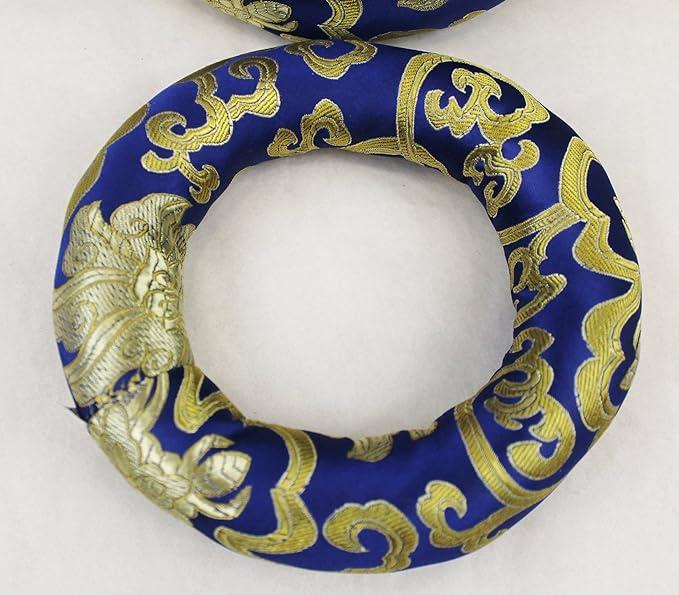 F773 Silk Brocade Ring Cushion Pillow for Tibetan Singing Bowl Hand Made in Nepal
