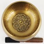 J775-J728 7.75" Energetic Heart 'F' Chakra Healing Hand Hammered Tibetan Singing Bowl Made in Nepal