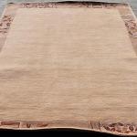 Thamel Mart USA R4370 Gorgeous Custom Made Light Beige Colored Hand Made Tibetan Woolen Area Rug 5.7 Feet X 7.10 Feet Made in Nepal