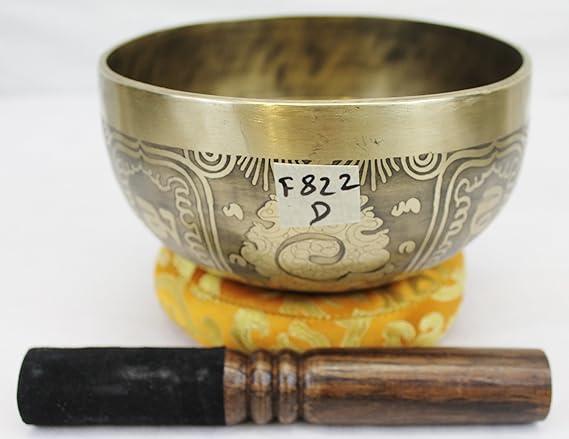 F434/F822 6" Energetic Sacral 'D' Chakra Healing Hand Hammered Tibetan Singing Bowl Made in Nepal