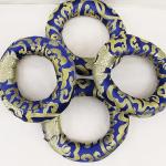 F773 Silk Brocade Ring Cushion Pillow for Tibetan Singing Bowl Hand Made in Nepal