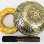 F434/F822 6" Energetic Sacral 'D' Chakra Healing Hand Hammered Tibetan Singing Bowl Made in Nepal
