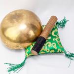 6-Inch Handmade Tibetan Singing Bowl Best use for Meditation, Sound Healing, Cleansing, Mindfulness & Relaxation ~ Cushion & Sueded Leather wooden Mallet included