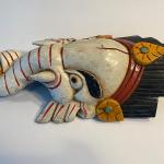thamelmartUSA F1169-731 Hand Crafted Wooden Mask of Hindu God Ganesh Wall Hanging Made in Nepal