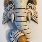 thamelmartUSA F1169-731 Hand Crafted Wooden Mask of Hindu God Ganesh Wall Hanging Made in Nepal