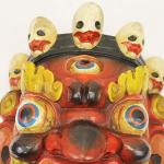 thamelmartUSA F1079-T473 Hand Crafted Wooden Mask of Hindu God Bhairab Wall Hanging Made in Nepal