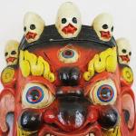 thamelmartUSA F1126 Hand Crafted Wooden Mask of Hindu God Bhairab Wall Hanging Made in Nepal
