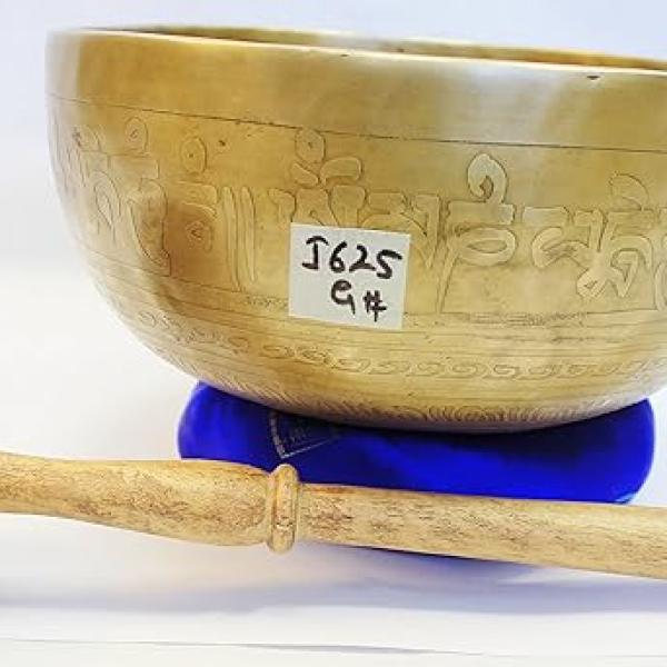 J625 7.75" Energetic Throat G# Chakra Healing Hand Hammered Tibetan Singing Bowl Made in Nepal