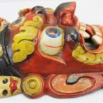 thamelmartUSA F1079-T473 Hand Crafted Wooden Mask of Hindu God Bhairab Wall Hanging Made in Nepal