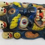 F727/F1127 Hand Crafted Wooden Mask of Hindu God Bhairab Mahakal Wall Hanging Made in Nepal