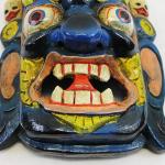 F727/F1127 Hand Crafted Wooden Mask of Hindu God Bhairab Mahakal Wall Hanging Made in Nepal