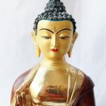 thamelmartUSAF657 Authentic Gold Plated Copper Statue of Amogsiddhi Buddha 13" Handmade in Nepal