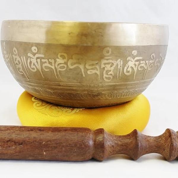 F137 6" Energetic Sacral 'D' Chakra Healing Hand Hammered Tibetan Singing Bowl Made in Nepal