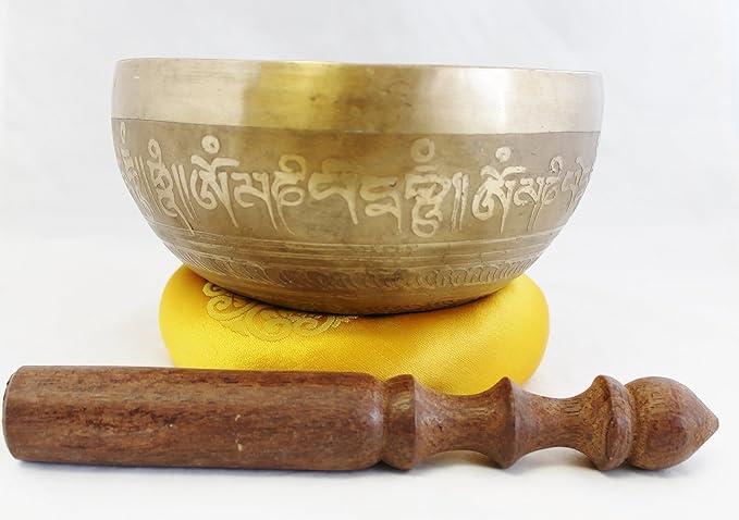 F137 6" Energetic Sacral 'D' Chakra Healing Hand Hammered Tibetan Singing Bowl Made in Nepal