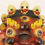 F1080-F724 Hand Crafted Wooden Mask of Hindu God Bhairab Mahakal Wall Hanging Made in Nepal