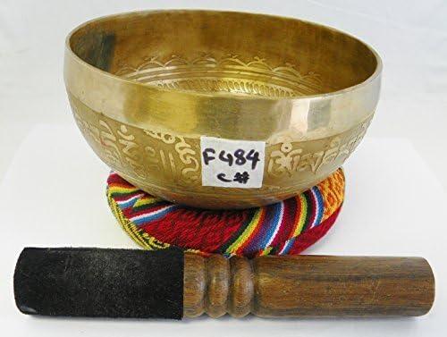 F484 6" Energetic Root 'C#' Chakra Healing Hand Hammered Tibetan Singing Bowl Made in Nepal10