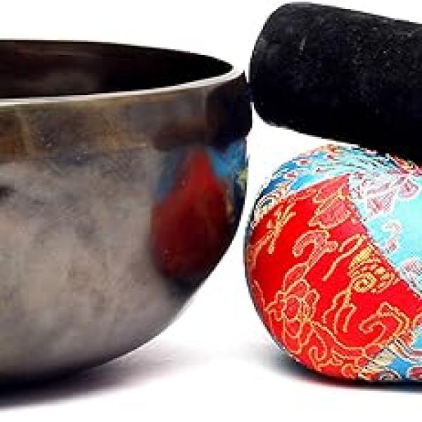 6.5" Flower of life Old Tibetan Singing Bowl, Meditation bowls,Hand beaten singing bowl, Handmade bowl from Nepal,Singing bowls.