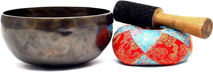 6.5" Flower of life Old Tibetan Singing Bowl, Meditation bowls,Hand beaten singing bowl, Handmade bowl from Nepal,Singing bowls.