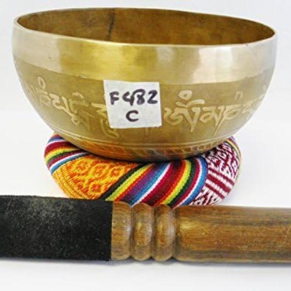 F482 6" Energetic Root 'C' Chakra Healing Hand Hammered Tibetan Singing Bowl Made in Nepal10
