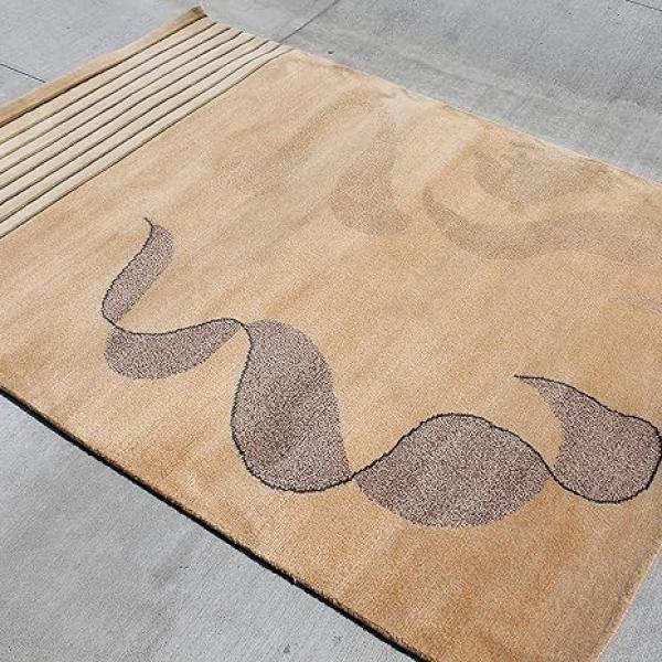 thamelmartUSA R4593 Gorgeous Modern Design Hand Made Tibetan Woolen Area Rug 4.7 Ft X 6.7 Ft Made in Nepal