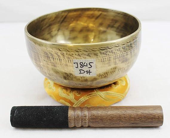 J845-F431 6" Energetic Sacral 'D#' Chakra Healing Hand Hammered Tibetan Singing Bowl Made in Nepal