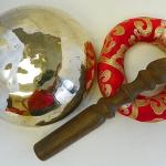 F319 5" Palm Size Energetic Root 'C' Chakra Healing Tibetan Singing Bowl Made in Nepal