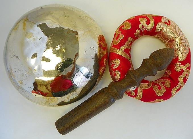 F259 5" Palm Size Energetic Root 'C' Chakra Healing Tibetan Singing Bowl Made in Nepal