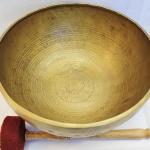 J622 10.5" Energetic Crown B Chakra Healing Hand Hammered Tibetan Singing Bowl Made in Nepal
