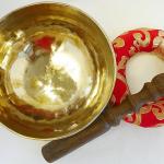 F259 5" Palm Size Energetic Root 'C' Chakra Healing Tibetan Singing Bowl Made in Nepal