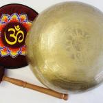 J686 10" Energetic Third Eye 'A' Chakra Healing Hand Hammered Tibetan Singing Bowl Made in Nepal