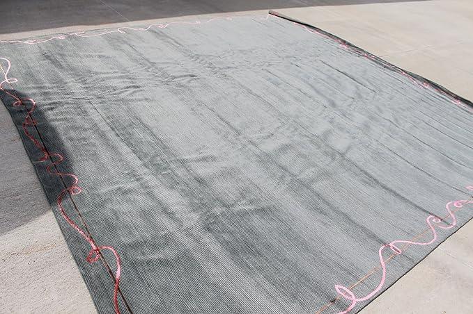 thamelmartUSA M1233 Exclusive Tibetan Wool and Silk Square Rug 12' x 12' on Vegetable Dyes Handmade in Nepal