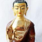 thamelmartUSAF657 Authentic Gold Plated Copper Statue of Amogsiddhi Buddha 13" Handmade in Nepal