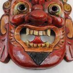 F1006/T467 Hand Crafted Wooden Mask of Hindu God Bhairab Mahakal Wall Hanging Made in Nepal