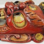 F726/F1002 Hand Crafted Wooden Mask of Hindu God Bhairab Mahakal Wall Hanging Made in Nepal