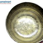 8.5 inches Fine Mantra carved singing bowl-Om Mane Padme Hum, a handmade singing bowl from Nepal