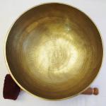 J719 7.75" Energetic Solar 'E'' Chakra Healing Hand Hammered Tibetan Singing Bowl Made in Nepal