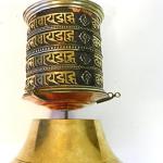 F990 Four rows of Mantras Tibetan Prayer Wheel"Om Mane Padme Hum" Hand Crafted in Nepal