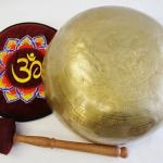 J703 9.5" Energetic Third Eye 'A' Chakra Healing Hand Hammered Tibetan Singing Bowl Made in Nepal