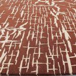 Thamel Mart R637 Gorgeous Chocolate Brown Color Tibetan Woolen Area Rug 5 Ft X 8 Ft Handmade in Nepal