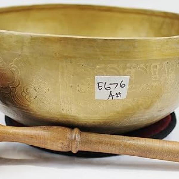 EE676 10.25" Energetic Third Eye Chakra 'A#' Healing Tibetan Singing Bowl Made in Nepal
