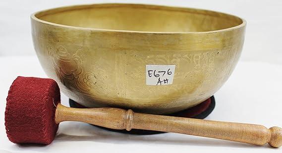 EE676 10.25" Energetic Third Eye Chakra 'A#' Healing Tibetan Singing Bowl Made in Nepal