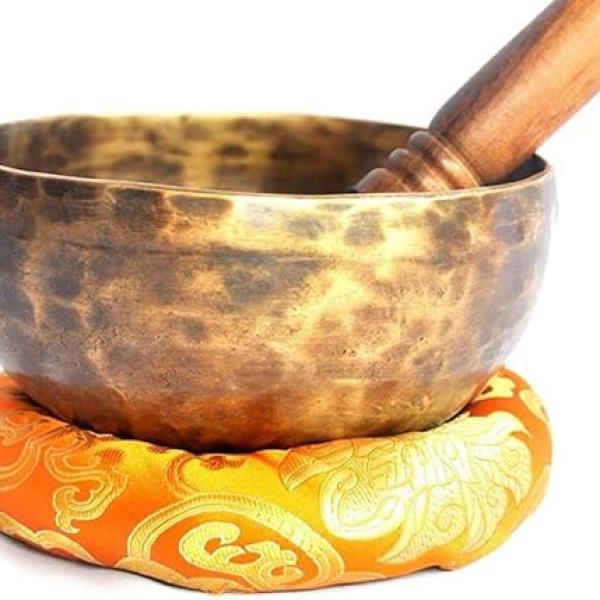 5 Inch Authentic Antique Old Tibetan Singing Bowl from Nepal-Meditation bowl,healing