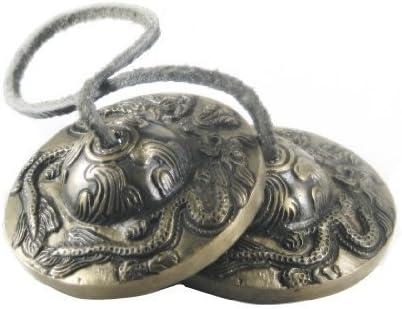 Tingsha Tibetan Meditation Bell 2.5" Dragon Embossed