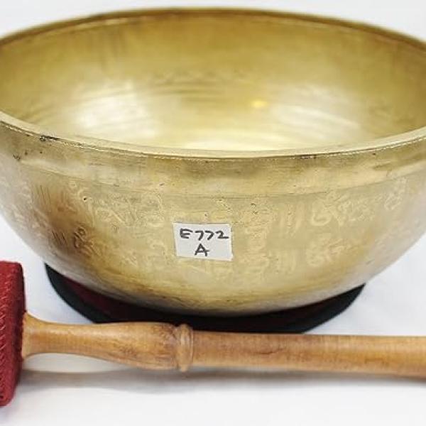 EE772 11" Energetic Third Eye 'A' Chakra Healing Hand Hammered Tibetan Singing Bowl Made in Nepal
